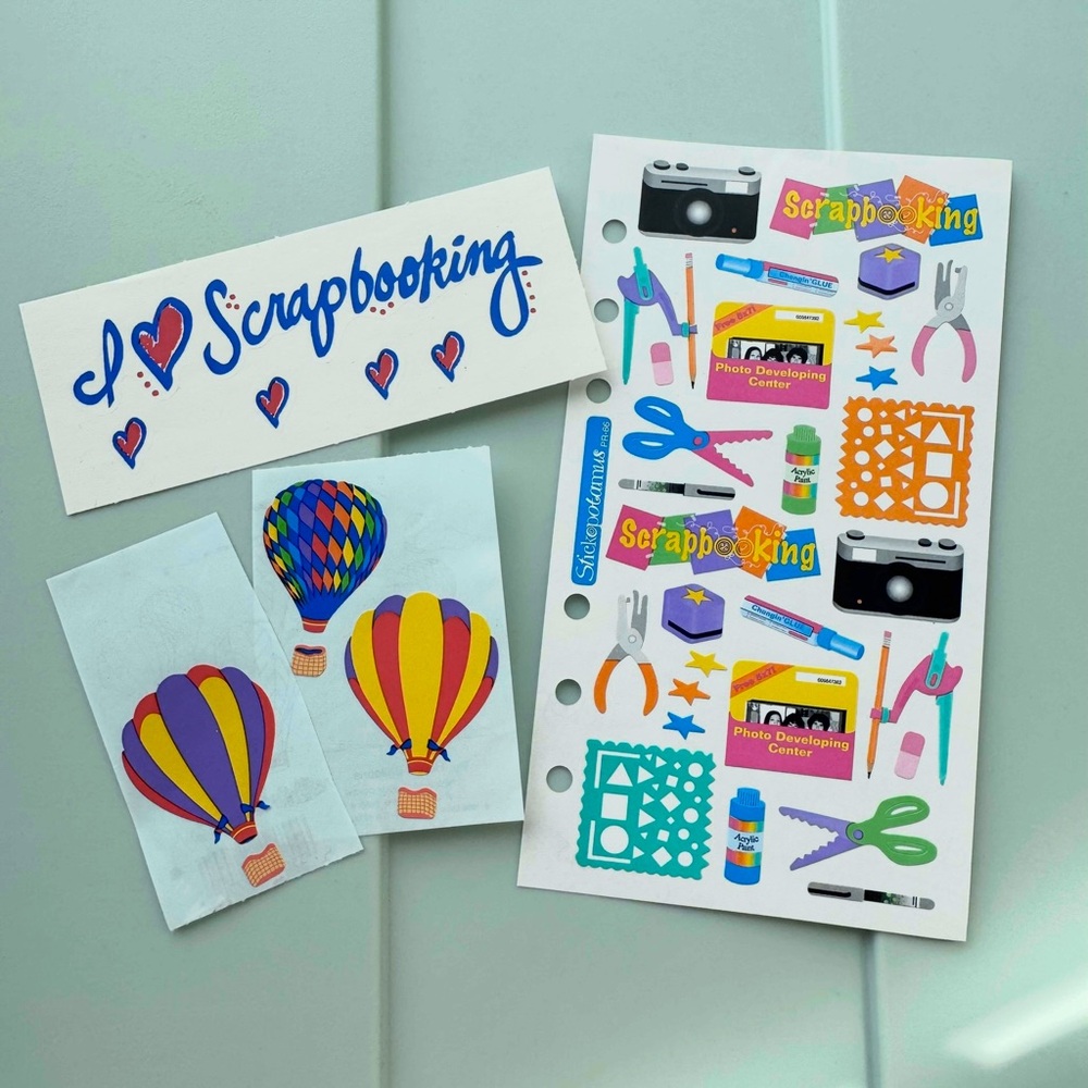 Vintage Scrapbooking stickers - SLIDE THROUGH TO SEE ALL UNIQUE SETS